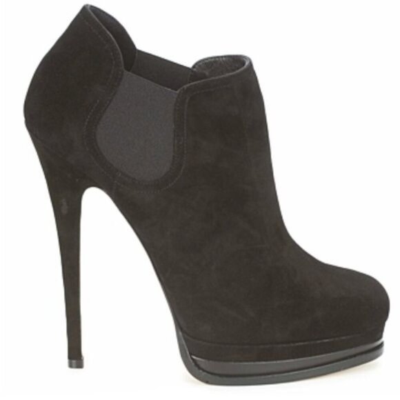 Casadei Browns Suede Ankle Boots Platform Heeled Size 8.5 - Picture 1 of 11